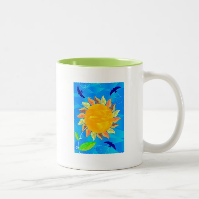 Caneca De Café Em Dois Tons Girassol (Direita)