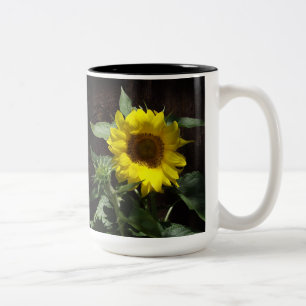 Caneca De Café Em Dois Tons Girassol Mantenha Suas Mãos Sujas Fora Da Mãe