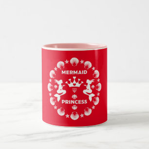 Caneca De Café Em Dois Tons Girl Mermaid Princess