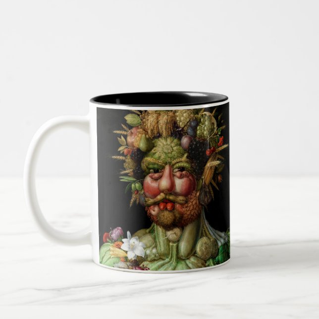 Caneca De Café Em Dois Tons Giuseppe Arcimboldo - Vertumnus (Esquerda)