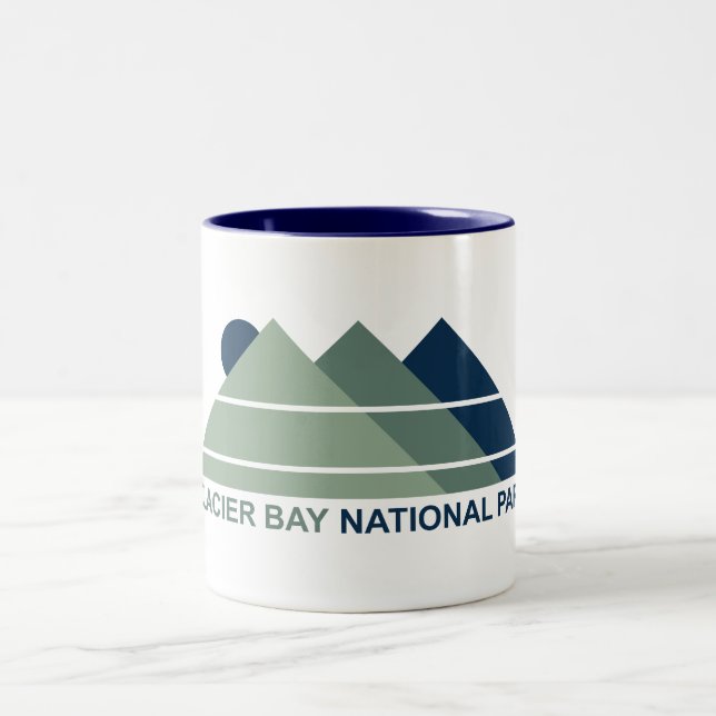 Caneca De Café Em Dois Tons Glaciar Bay National Park Mountain Sun (Centro)