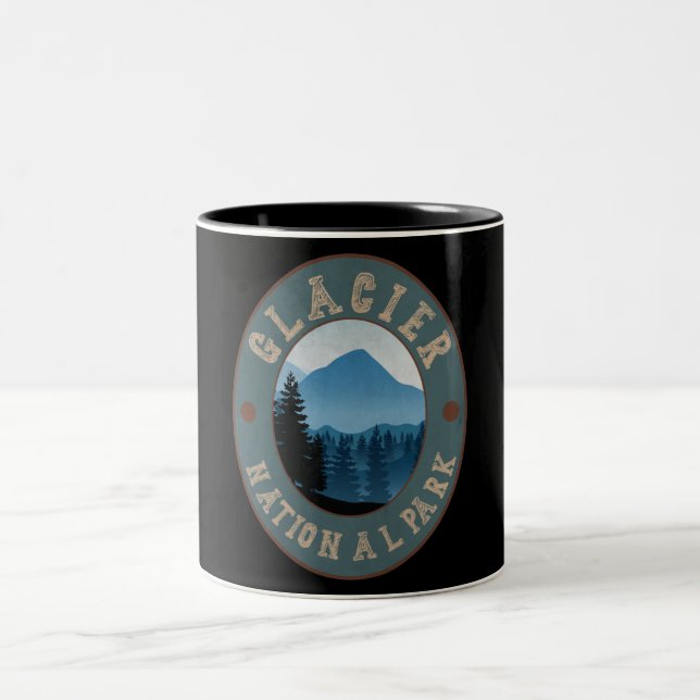 Caneca De Café Em Dois Tons Glacier National Park Montana Usa Mountain Gifts (Centro)