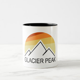 Caneca De Café Em Dois Tons Glacier Peak Washington Retro