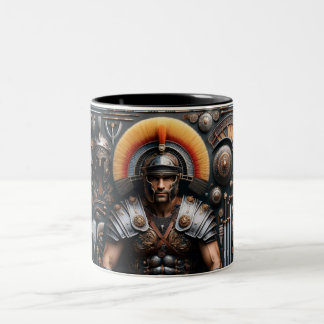 Caneca De Café Em Dois Tons Gladiador Romano Valor Knolling Mug