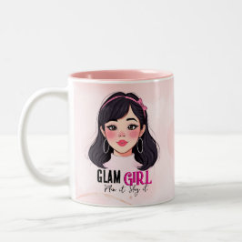 CANECA DE CAFÉ EM DOIS TONS GLAM GIRL