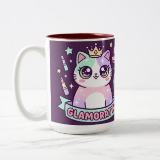 Caneca De Café Em Dois Tons Glamoratti Gata