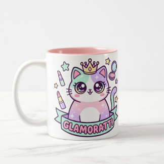 Caneca De Café Em Dois Tons Glamoratti Gata