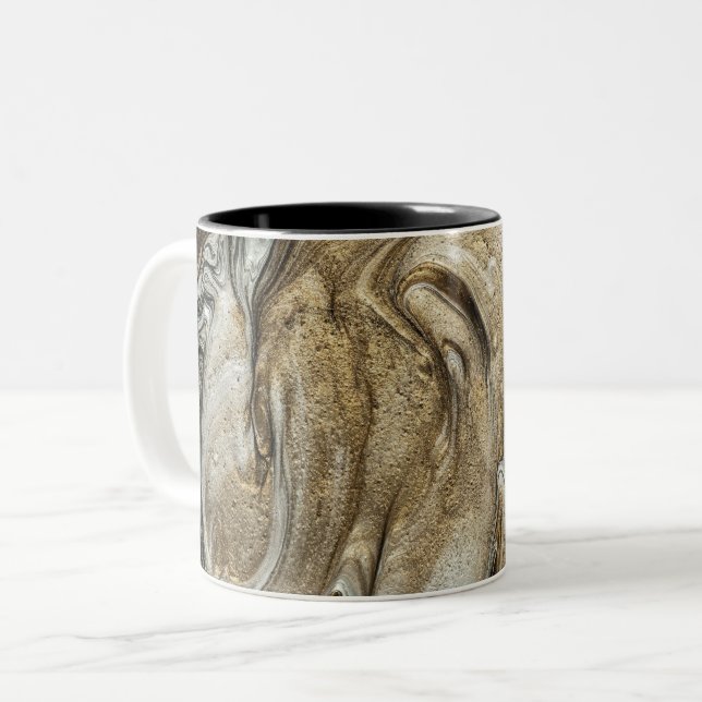 Caneca De Café Em Dois Tons glamour 003 cores marrons líquidas (Frente Esquerda)