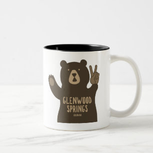 Caneca De Café Em Dois Tons Glenwood Springs Colorado Urso da Paz