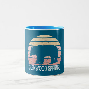 Caneca De Café Em Dois Tons Glenwood Springs Colorado Urso Retro