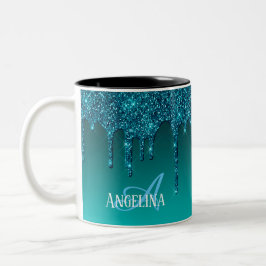 Caneca De Café Em Dois Tons Glitter de Coleta de Teto Personalizado