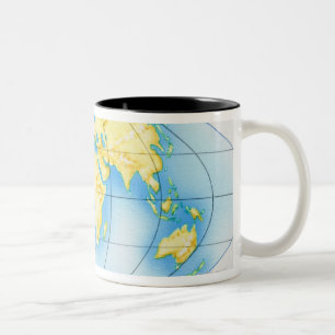 Caneca De Café Em Dois Tons Globo do mundo