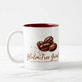 Caneca De Café Em Dois Tons Gluten Free Grind - Gluten Free Themed Mug