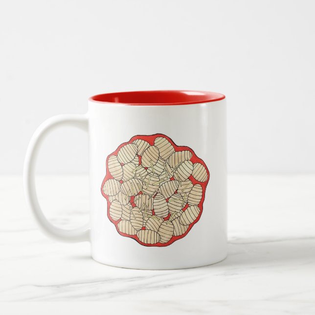Caneca De Café Em Dois Tons Gnocchi Massas de Comida de Cuisina Italiana (Esquerda)