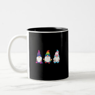 Caneca De Café Em Dois Tons Gnome LGBTQ Ally Transsexual Bissexual