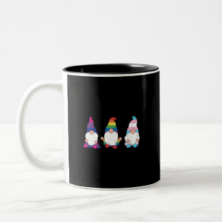 Caneca De Café Em Dois Tons Gnome LGBTQ Ally Transsexual Bissexual
