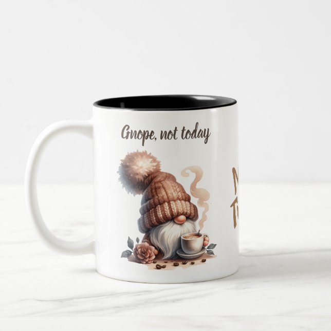 Caneca De Café Em Dois Tons Gnomo Coffee Mug (Esquerda)