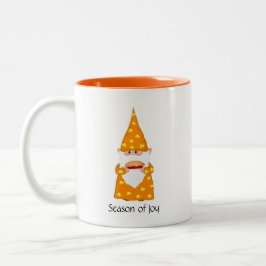Caneca De Café Em Dois Tons Gnomo de Ação de Graças Fofo