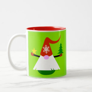 Caneca De Café Em Dois Tons Gnomo de Natal