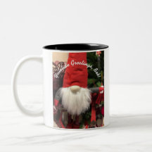 Gnomo de Natal polonês PERSONALIZA Mug Verde de 2 
