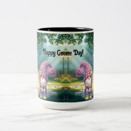 Caneca De Café Em Dois Tons Gnomos Adoráveis