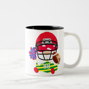 Caneca De Café Em Dois Tons Gnomos de futebol americano