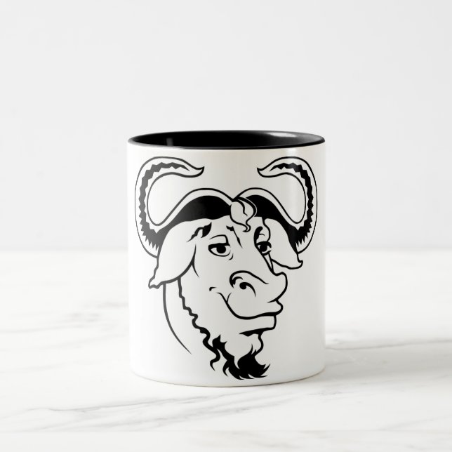 Caneca De Café Em Dois Tons GNU Mug (Centro)