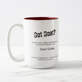 Caneca De Café Em Dois Tons Goat Gothic Mug - cabras engraçadas com cada copo!