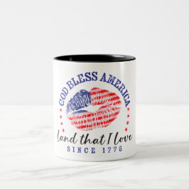 Caneca De Café Em Dois Tons God Bless America - Coffee Mug