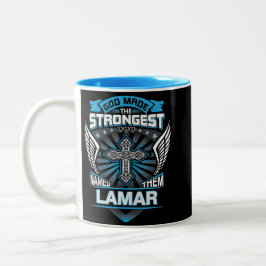 Caneca De Café Em Dois Tons God Made The Strongest And Named Them Lamar