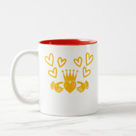 Caneca De Café Em Dois Tons Gold Claddagh Ring Coffee Mug