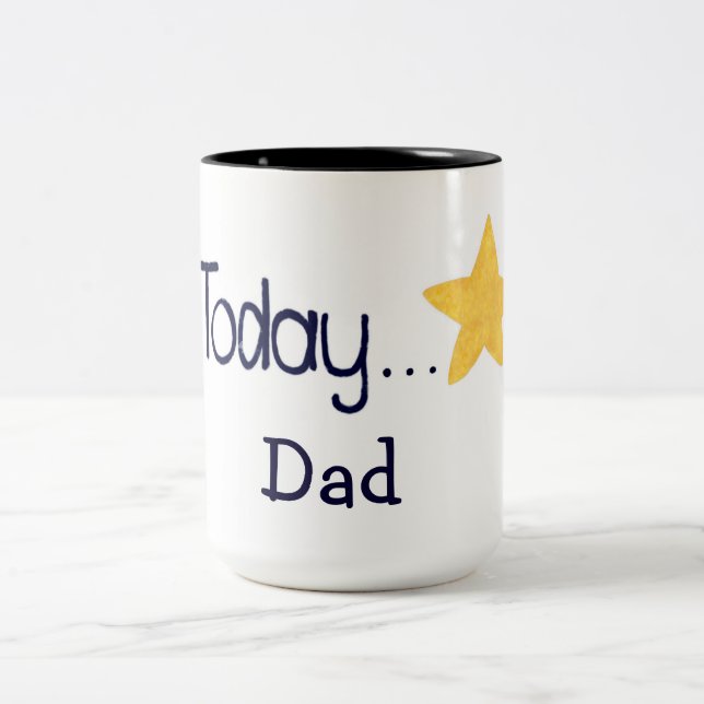 Caneca De Café Em Dois Tons Gold Star Making It Through Today Encouragement (Centro)