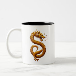 Caneca De Café Em Dois Tons Golden Dragon