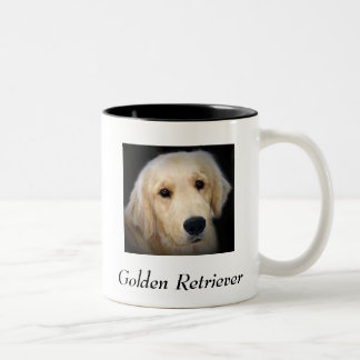Caneca De Café Em Dois Tons Golden retriever