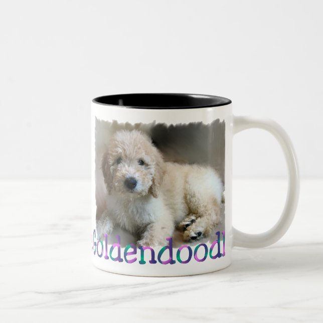 Caneca De Café Em Dois Tons Goldendoodle Lovers (Direita)