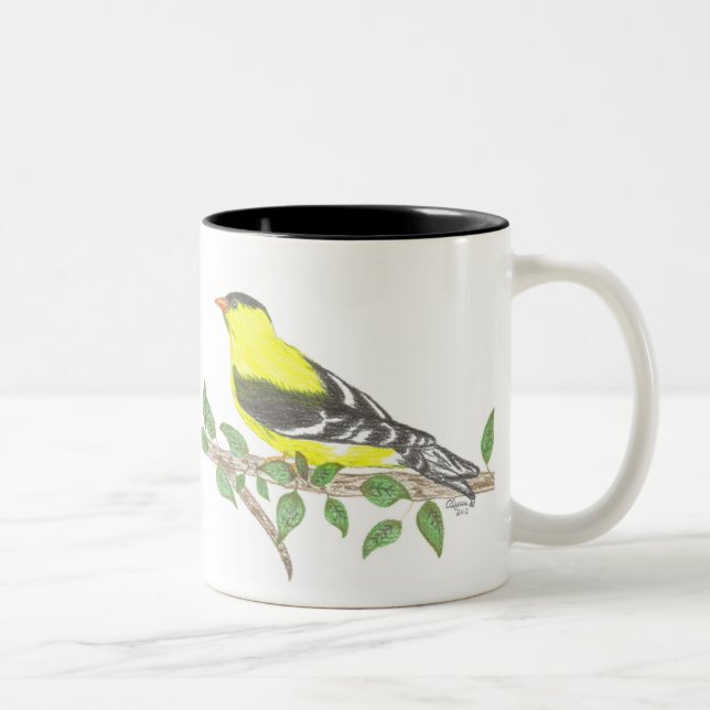 Caneca De Café Em Dois Tons Goldfinch - Mug De Dois Toneladas (Direita)