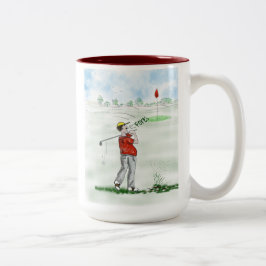Caneca De Café Em Dois Tons Golf Lovers Mug