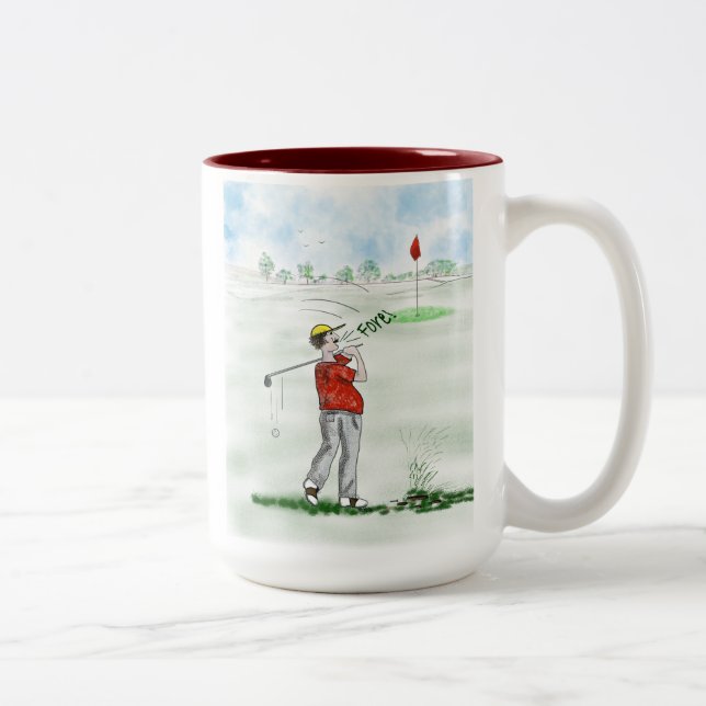 Caneca De Café Em Dois Tons Golf Lovers Mug (Direita)