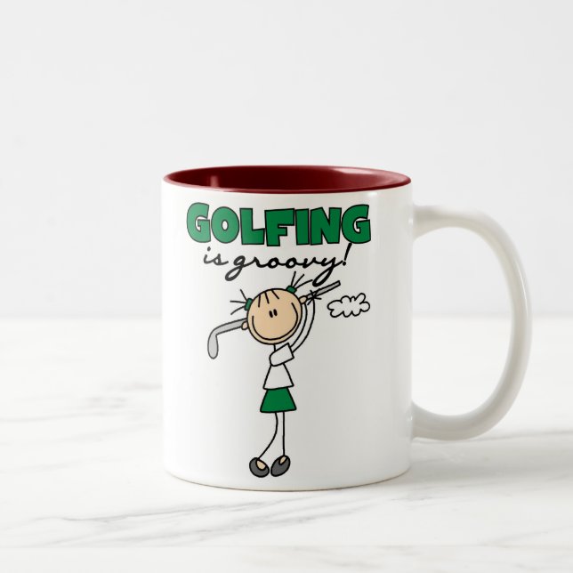 Caneca De Café Em Dois Tons Golfe é Divertido (Direita)