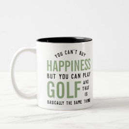 Caneca De Café Em Dois Tons Golfe é Felicidade Dons de Golfe Engraçado