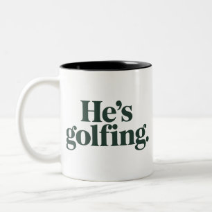 Caneca De Café Em Dois Tons Golfe Ele Presentes do Marido Golfista Engraçados