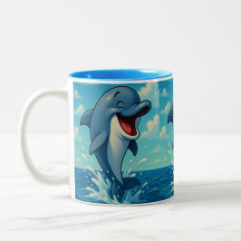 Caneca De Café Em Dois Tons Golfinho