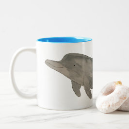 Caneca De Café Em Dois Tons Golfinho De Gargalose De Mola Marinha