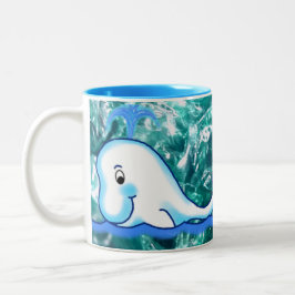 Caneca De Café Em Dois Tons Golfinho e baleia
