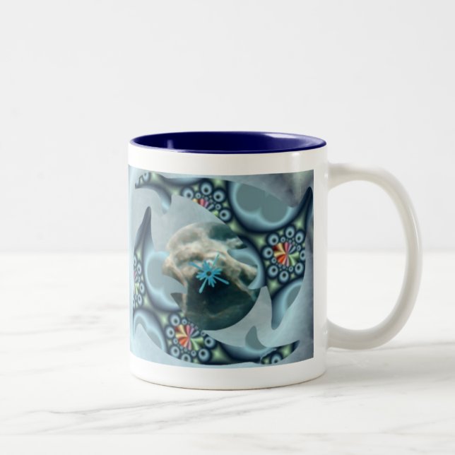 Caneca De Café Em Dois Tons Golfinhos em Dione (Direita)