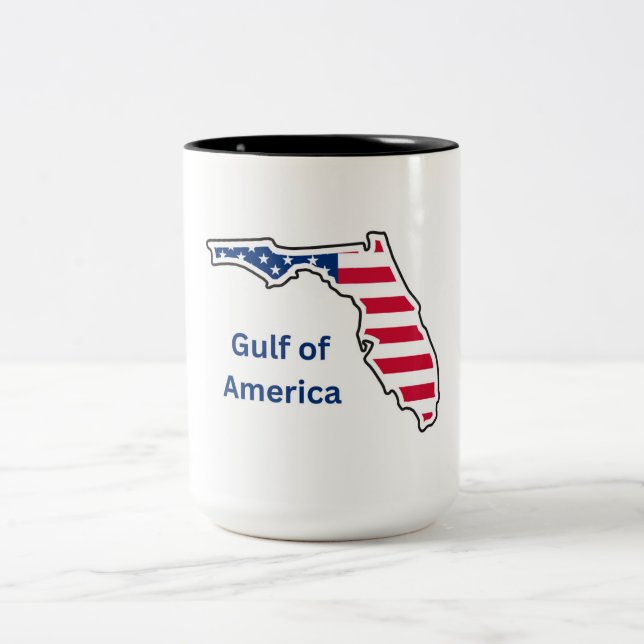 Caneca De Café Em Dois Tons Golfo da América Coffee Mug (Centro)