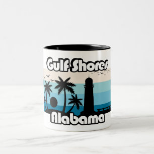 Caneca De Café Em Dois Tons Golfo Shores Beach Alabama