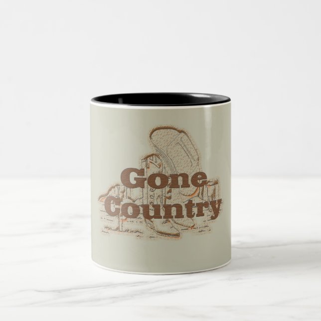 Caneca De Café Em Dois Tons Gone Country...Mug (Centro)