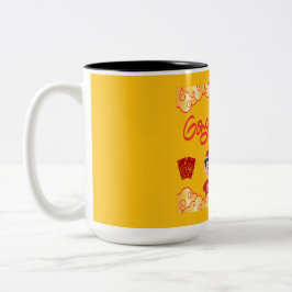 Caneca De Café Em Dois Tons Gong Xi Fa Cai, Ano Novo Chinês 2025