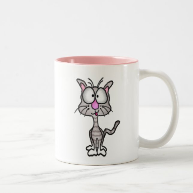 Caneca De Café Em Dois Tons Goofy Kitten Mug (Direita)